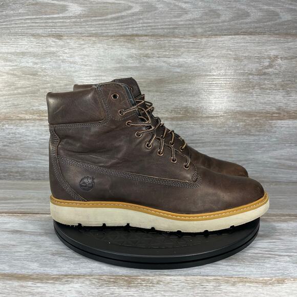 Timberland Women's Sensorflex Brown Leather Sneakers Boots Size 11 - Picture 2 of 9
